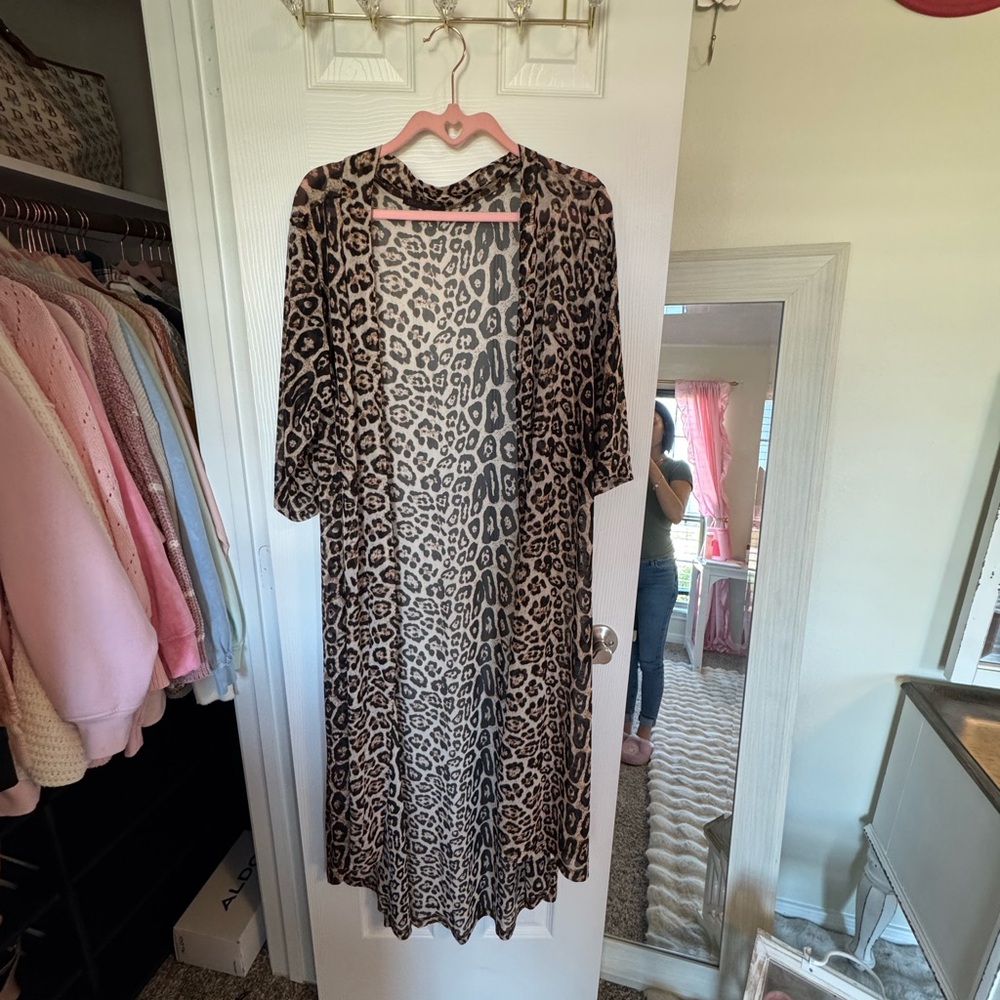 Crazy Train Leopard Print cover up